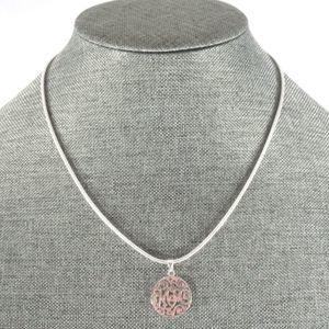 Sterling Silver 925 "Mom" Pendant Snake Chain 18'